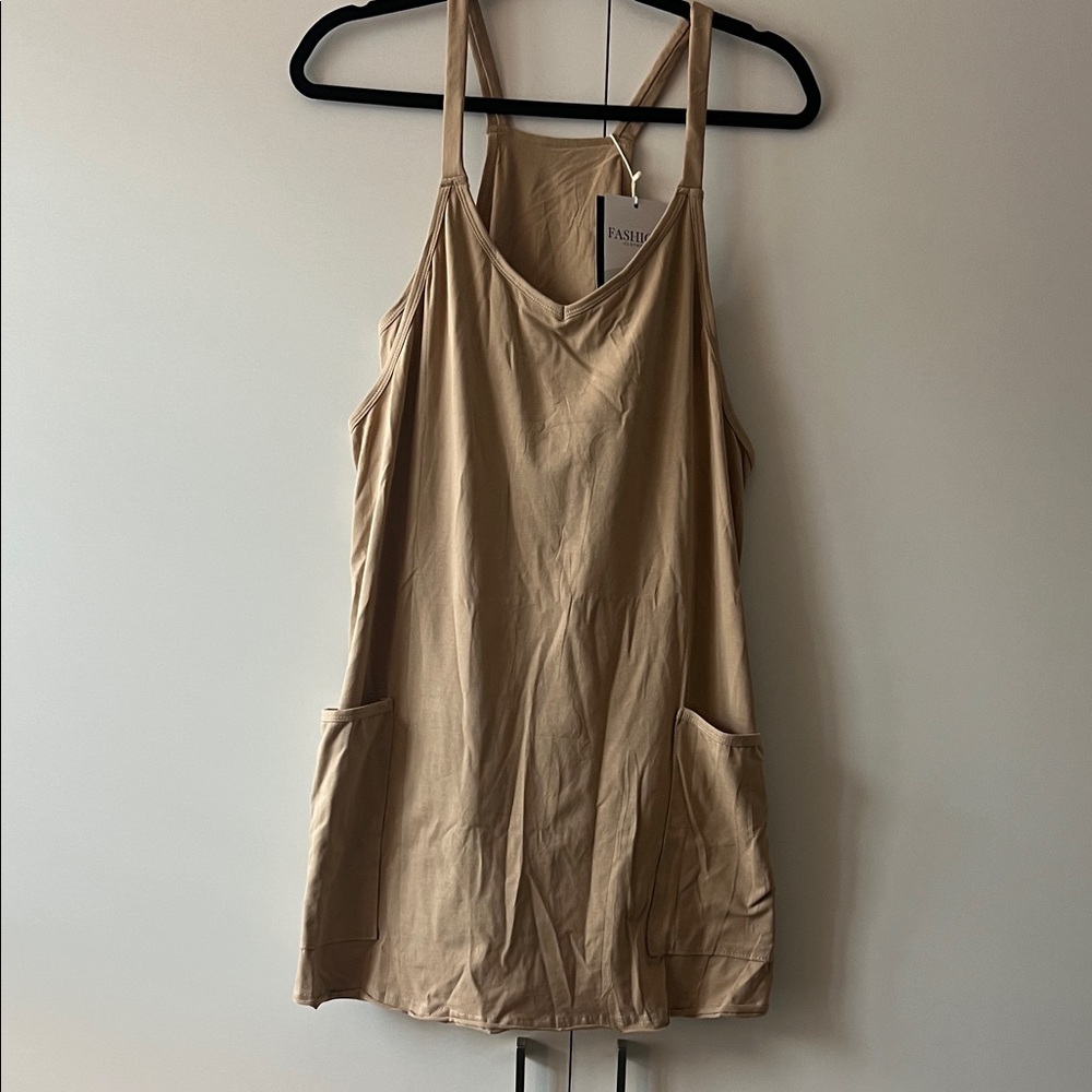 Tan Sleeveless Top